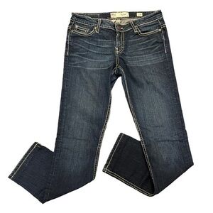 BKE Blue Skinny Jeans with Vintage Fading